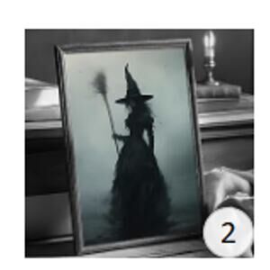 Dark Witch Poster Moody Wall Art 16x24in Unframed